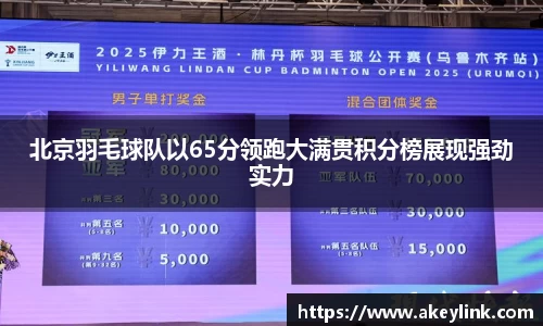 北京羽毛球队以65分领跑大满贯积分榜展现强劲实力